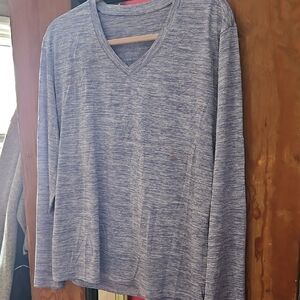 Amazon Essentials Women's Long Sleeve Tee - Heather Blue